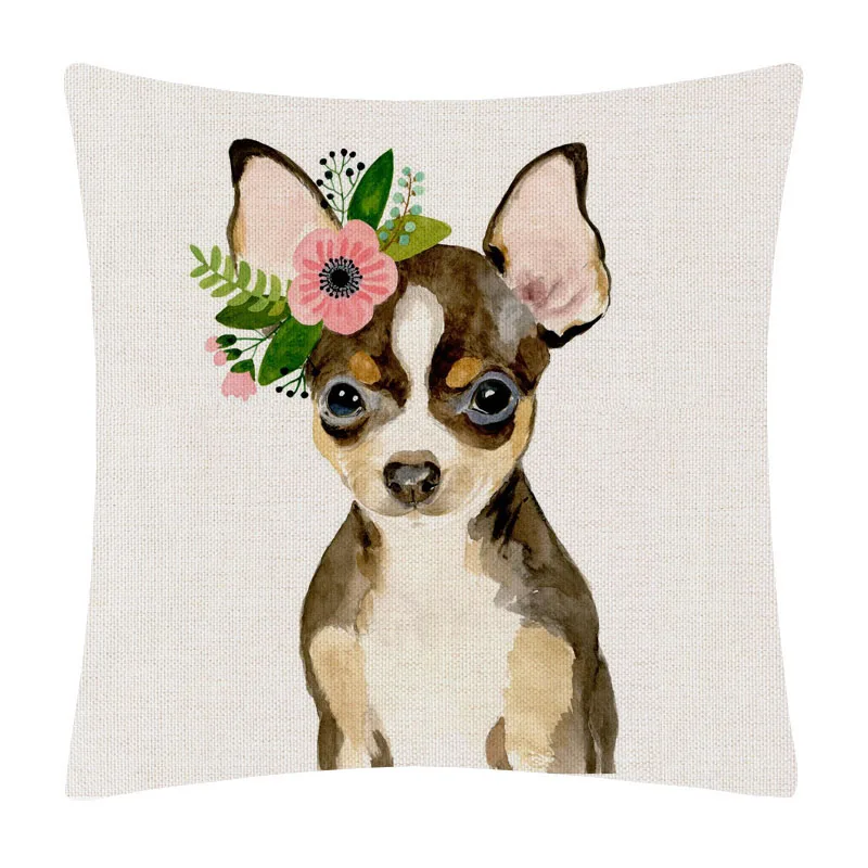 Ручная роспись маленькие животные наволочки кролик собака гепард ежик белка