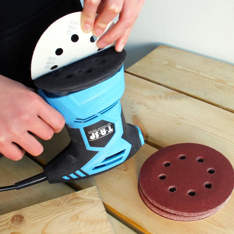 100 шт. 125 мм 8 отверстий шлифовальная бумага орбитальная зернистость 60 1500 для