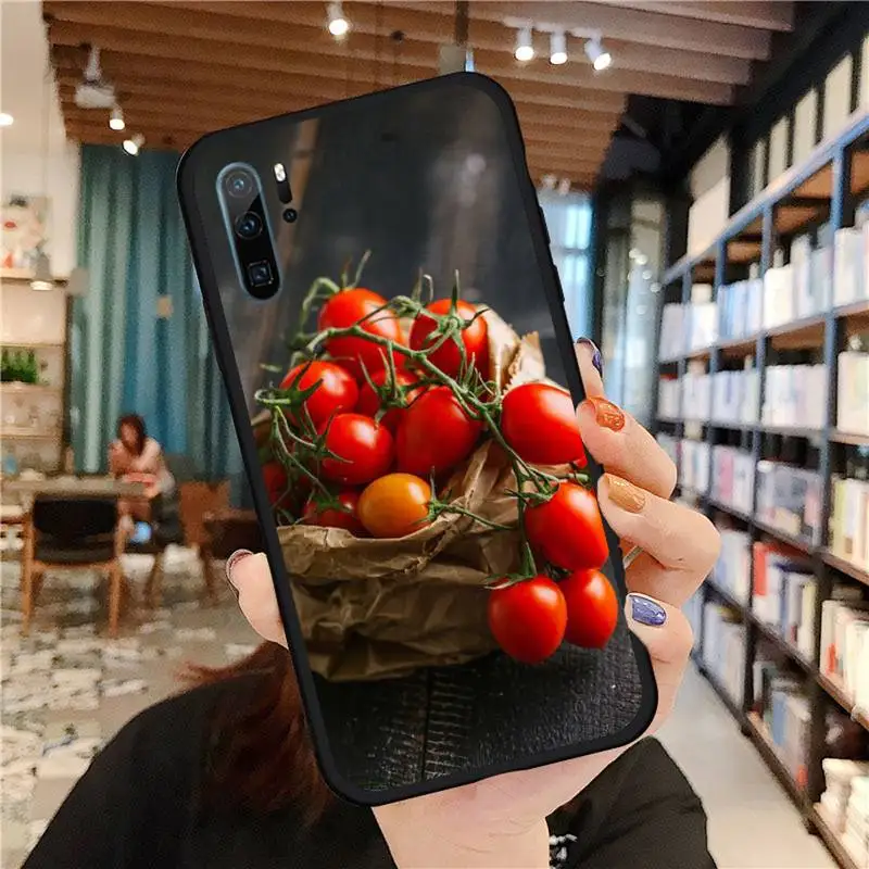 

Fruit beautiful Cherry Tomatoes Phone Case For Huawei honor Mate P 9 10 20 30 40 Pro 10i 7 8 a x Lite nova 5t silicone funda
