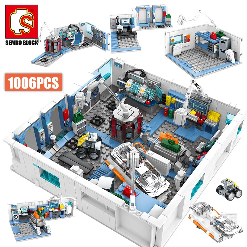 SEMBO 1006 шт. город Блуждающие воздух земля пространство полицейский участок цифры