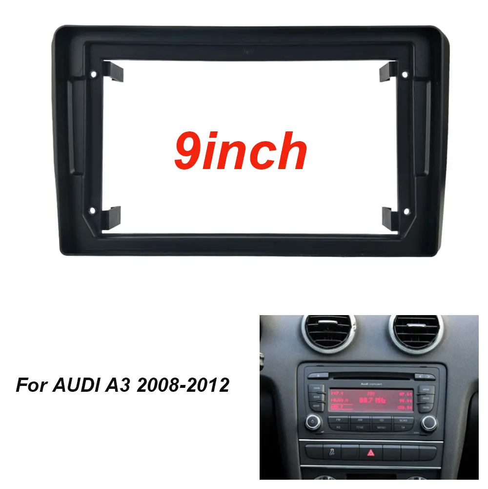 

Дополнительные рамы для AUDI A3 2008-2012 для детей в возрасте от 9 дюймов стерео двойной Din автомобильный dvd облицовка рамки аудио Место адаптер пер...