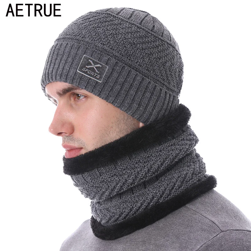Брендовые шапки Skullies мужские зимние для мужчин шарф вязаная шапка Кепка зимняя