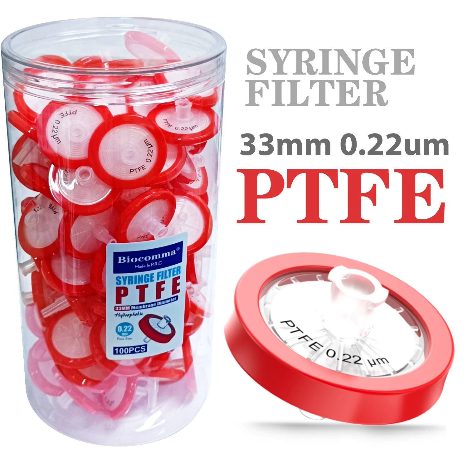 

Шприцевые фильтры PTFE Ks-Tek, 25 мм, 0,22 мкм, 50 шт.