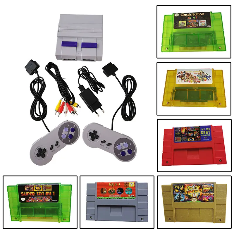16-битная развлекательная система совместимая с Super Nintendo Games игровая консоль SNES |