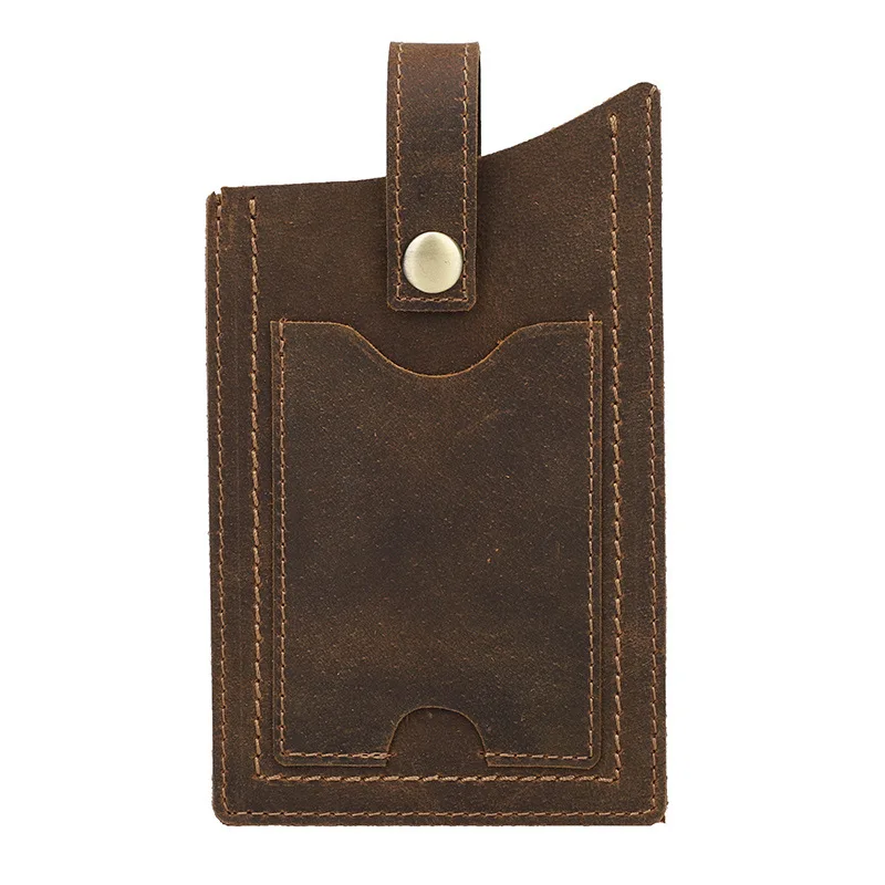 

100% Genuine Leather Cellphone Belt Waist Bag For Men Male Vintage Loop Holster Mobile Phone Cover Case Bags With Card Holder
