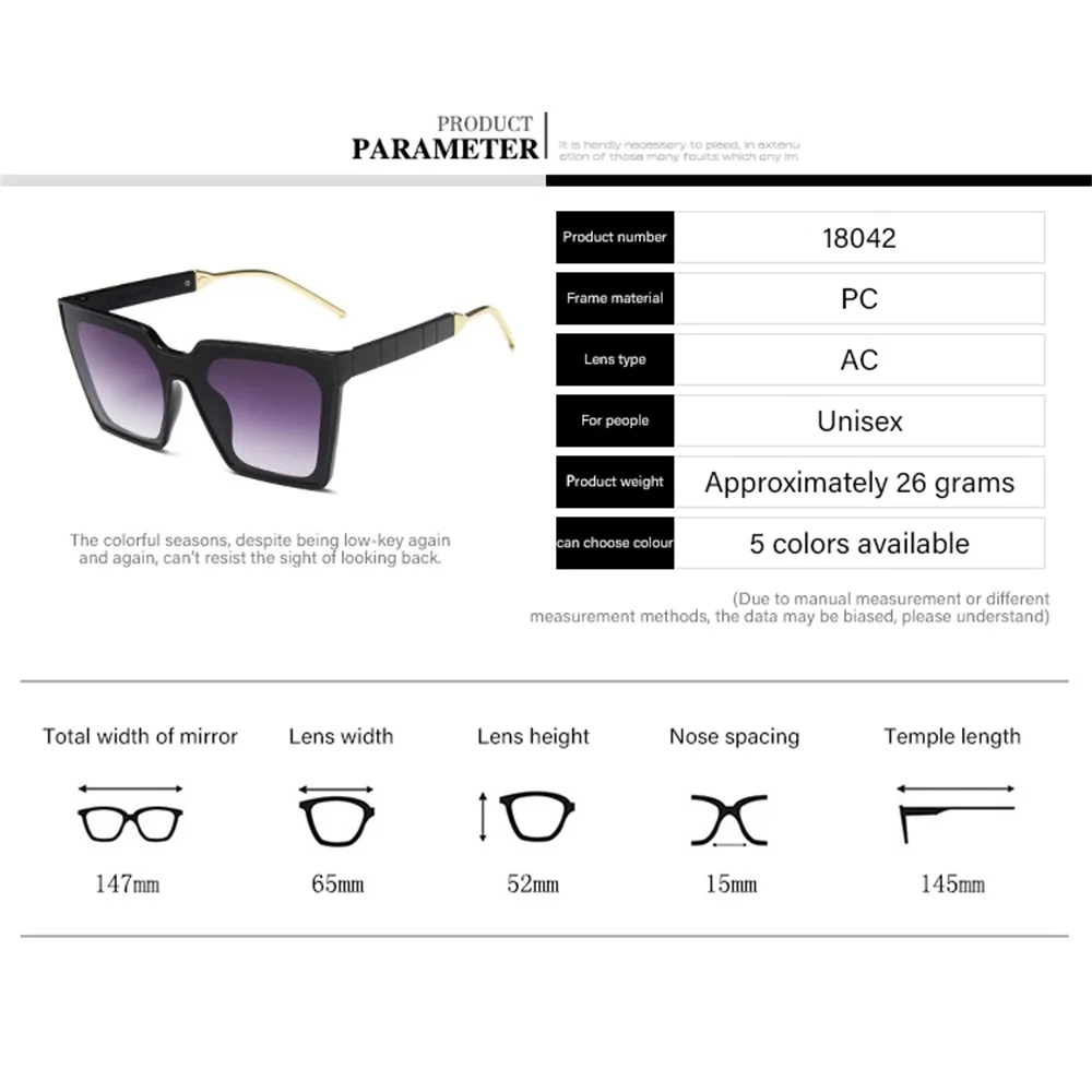 

WOENFEL Square Sunglasses Women Fashion Shades Luxury Brand Sun Glasses Men Vintage Retro Designer Travel Big Frame Eyewear