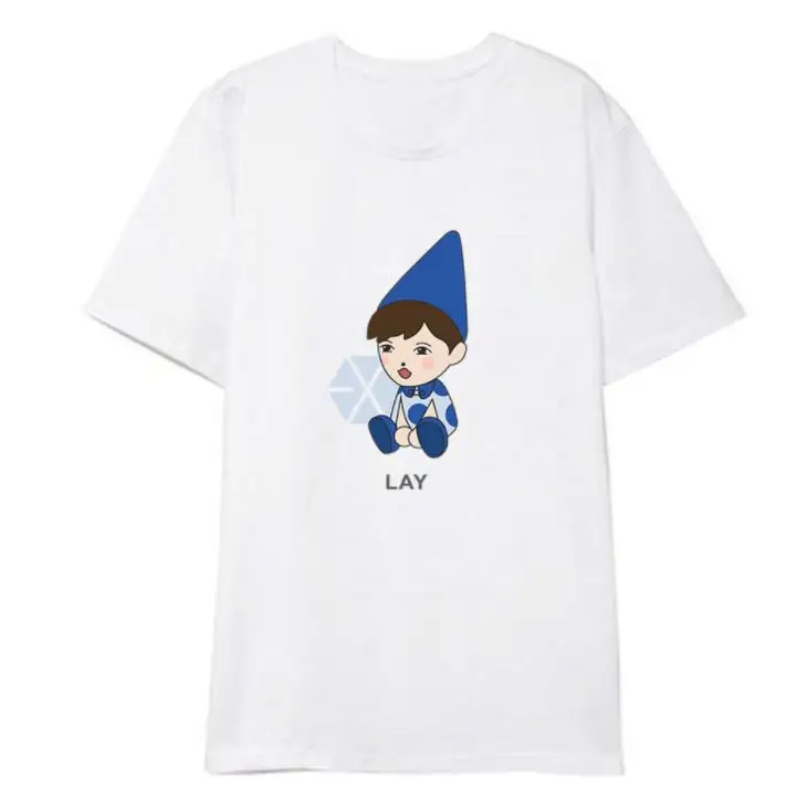 Exo concert same member/футболка с короткими рукавами и круглым вырезом изображением