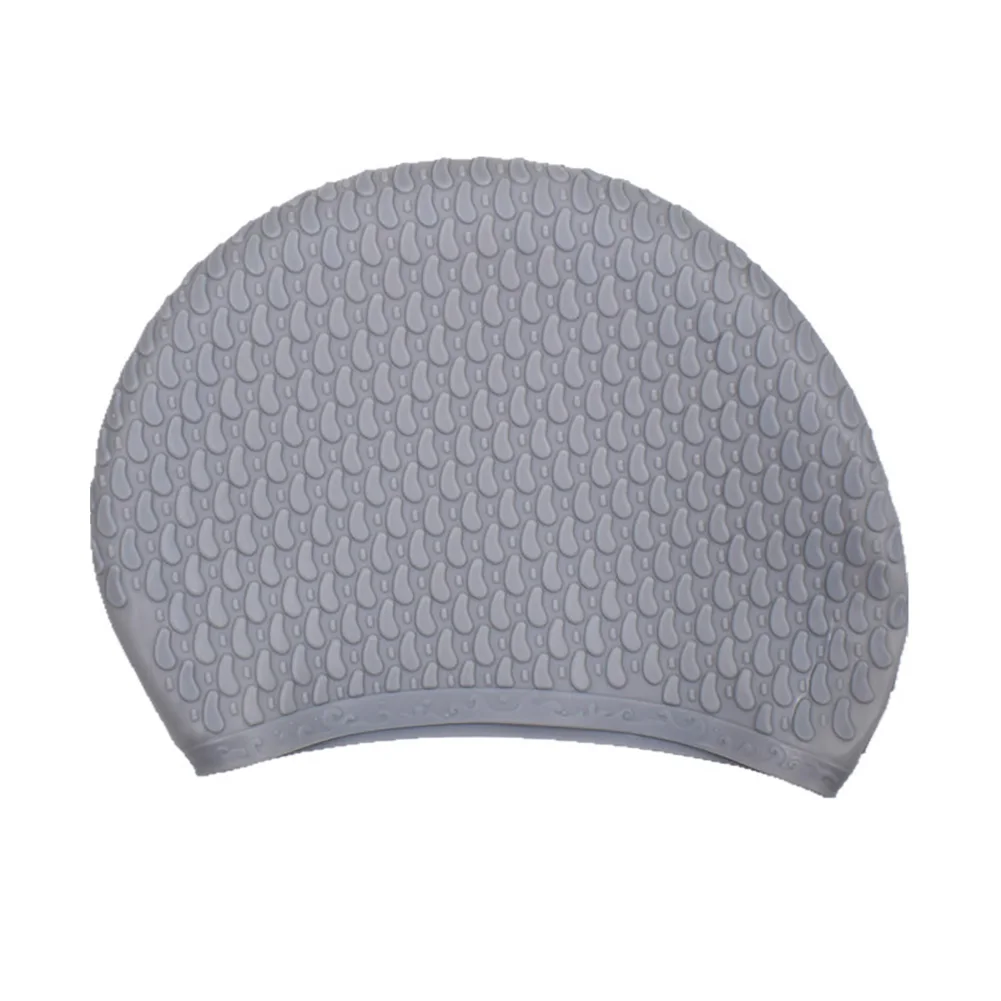 

Women Outdoor Pool Water Sports Summer Adults Diving Elastic Waterproof Swimming Cap Solid Protection Universal Beach Silicone