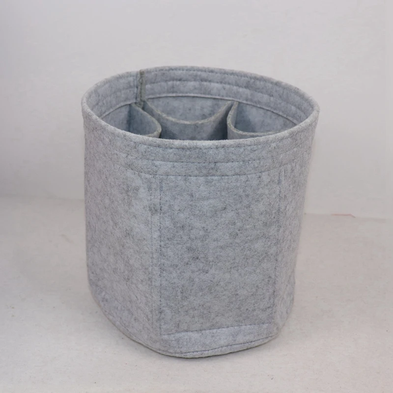 

Felt Cloth Barrel Desktop Storage Fits in Insert Multi-Pockets Cosmetic Bags Storage and Belongings Organizer