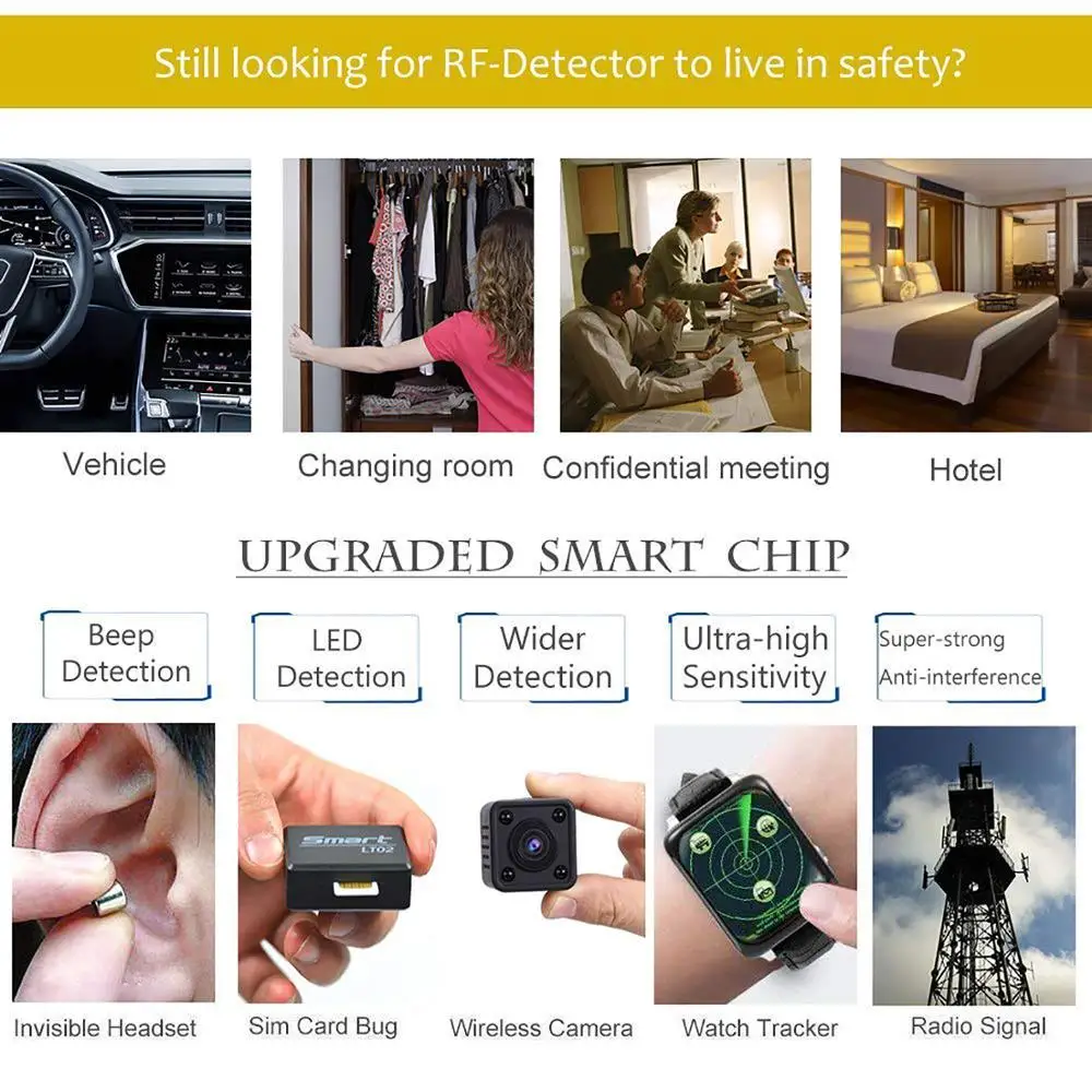 

G528 Anti Spy Camera Detector LED Infrared Scanning RF Signal Detection Wireless Bug Micro Cam GSM GPS Tracker