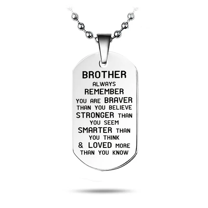 Брелок из нержавеющей стали Лидер продаж 2020 брат/сестра помните что вы храбрости: