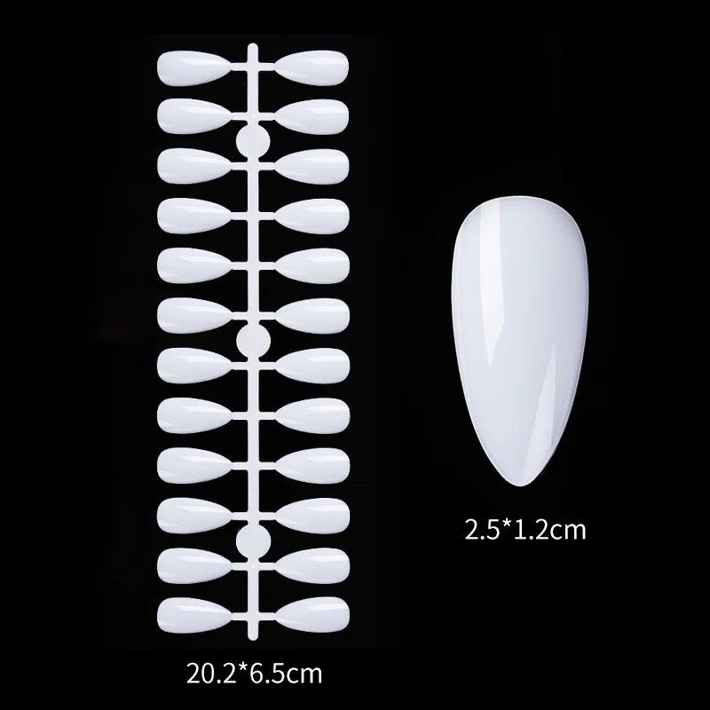 Накладные ногти на гробу 120 шт. накладные с натуральным прозрачным покрытием