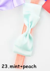 23 Factory direct children's hair band Princess double red bow hair rope baby headband full moon - Color: 23