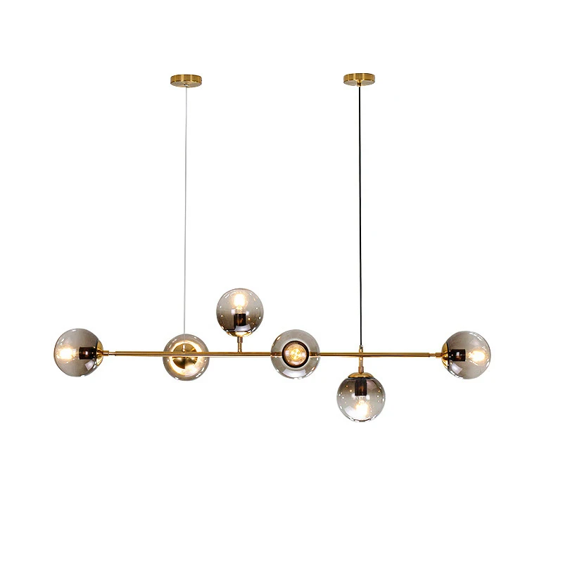 Nordic подвесной светильник Обеденная Стекло мяч Современная Гостиная Бар