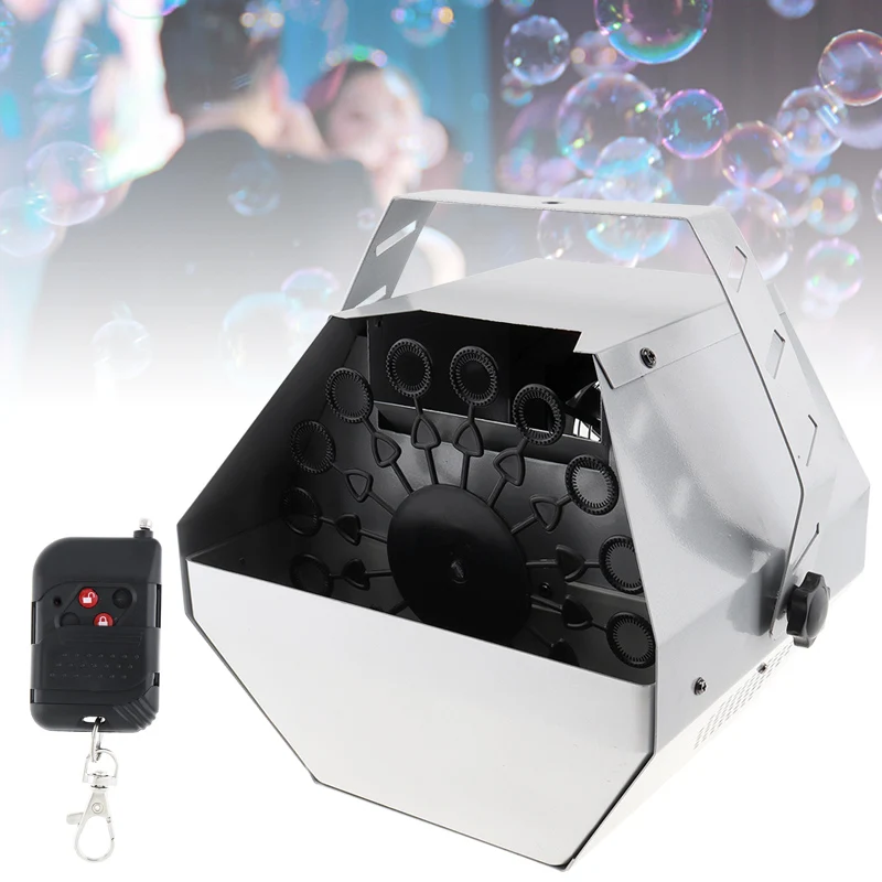Bubble Machine  60W 0.75L Small  Remote Control  Bubble Machine Automatic Romantic Effect Light for Wedding Parties Festivals