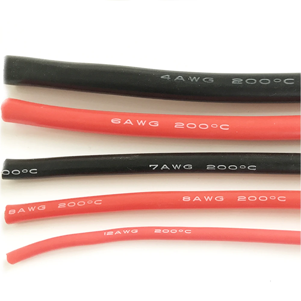 1AWG многожильный провод гибкий силиконовый электрический резиновая изоляция