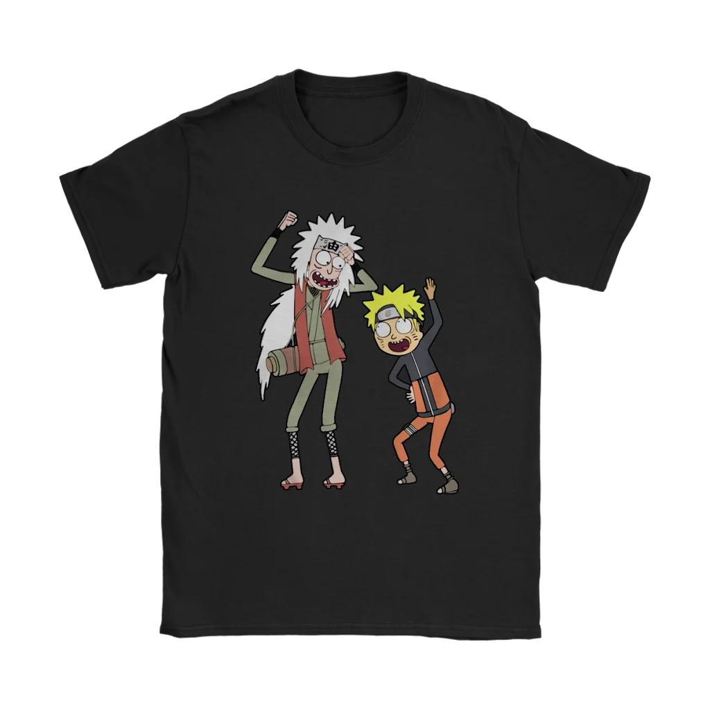 Наруто Рик и футболка Морти Джирайя черная футболка|Мужские футболки| |