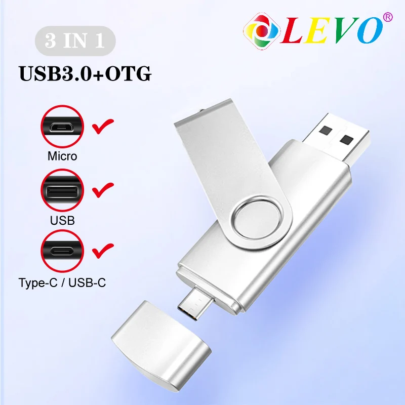 

USB флеш-накопитель OTG 3 в 1, 8 ГБ, 16 ГБ, 32 ГБ, 64 ГБ, 128 ГБ