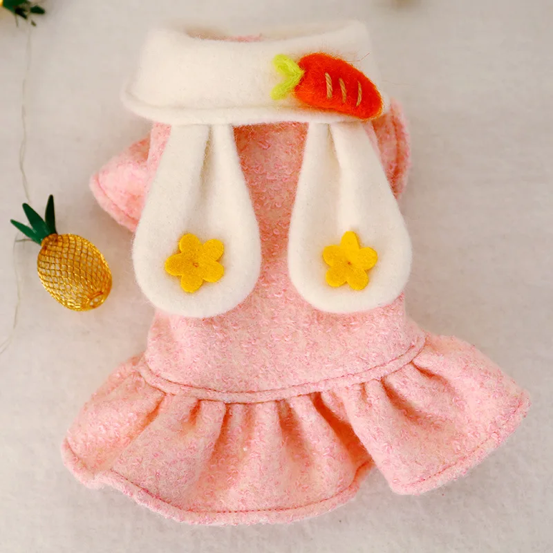 Новинка Осень зима для собак и кошек юбка в виде моркови кролика с большими