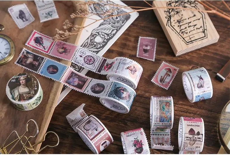 Винтажный штамп серии Bullet Journal васи лента Ретро кофейное растение Алиса декоративная клейкая лента Сделай Сам Скрапбукинг наклейка этикетка