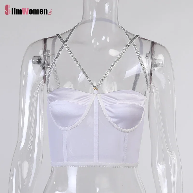 Вечерний сексуальный женский бандажный Топ с блестками корсет топы блестящий