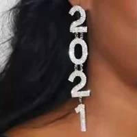 european and american womens shiny rhinestone crystal 2021 pendant earrings sexy exaggerated fashion declaration earrings jewel