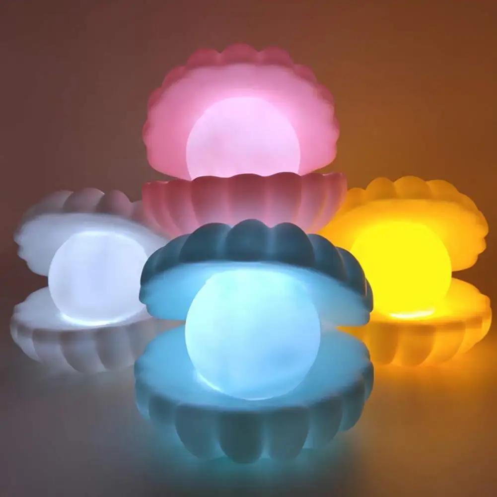 

Shell Pearl Shape Night Light Romantic Lamp Bedside Desktop Gift Home Ornament