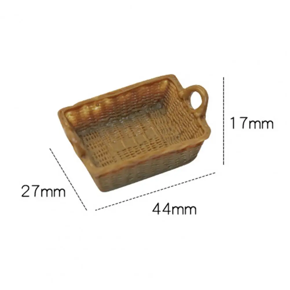 

1 :6 /1: 12 Dollhouse Miniature Bread Basket Simulation Food Model Toys DollHouse Decoration