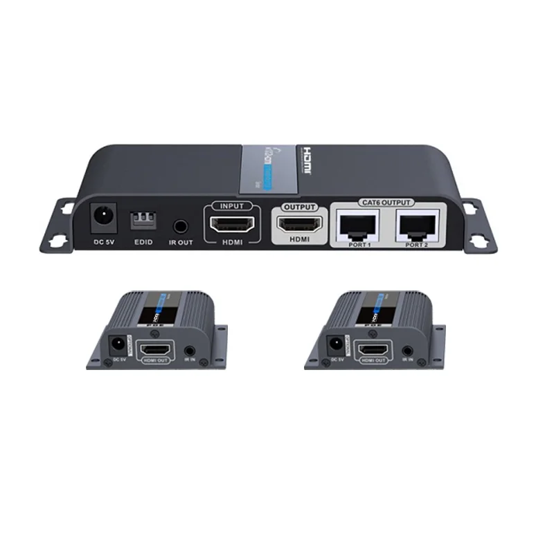 Удлинитель LKV712Pro HDMI Loop out 1 передатчик 2 приемника до 40 м более RJ45 CAT6/6A/7 поддержка EDID