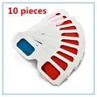 Ostart 10 шт.лот универсальные бумажные 3D очки Anaglyph бумажные 3D очки для просмотра Anaglyph красноесинее 3D стекло для видео EF