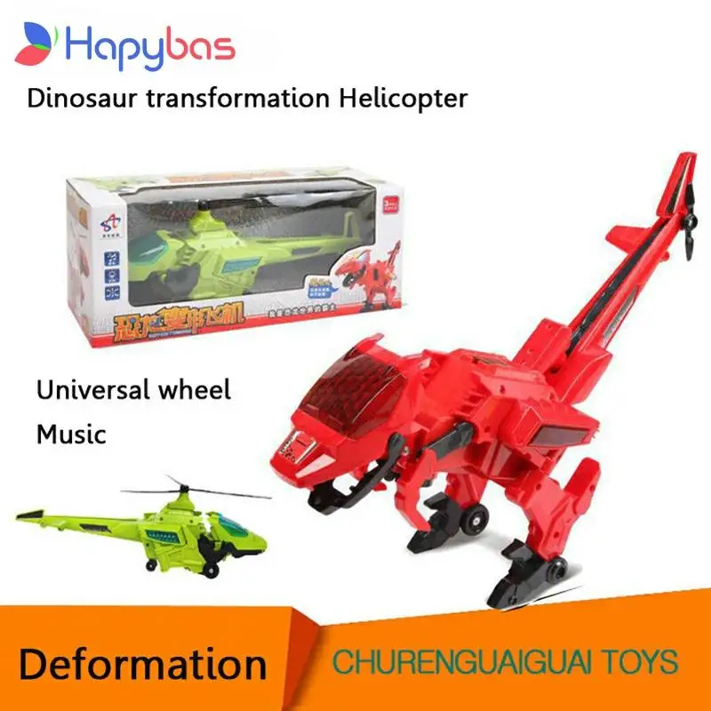 Инновационный! Электронный динозавр вертолет трансформационный свет