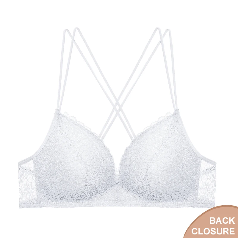 White bra Perfering бюстгальтер-Пушап для женщин кружевное беспроводное женское белье женское нижнее белье Бралетт Бесшовный Бюстгальтер BH сексуальный белый черный бюстгальтер - Цвет: White bra