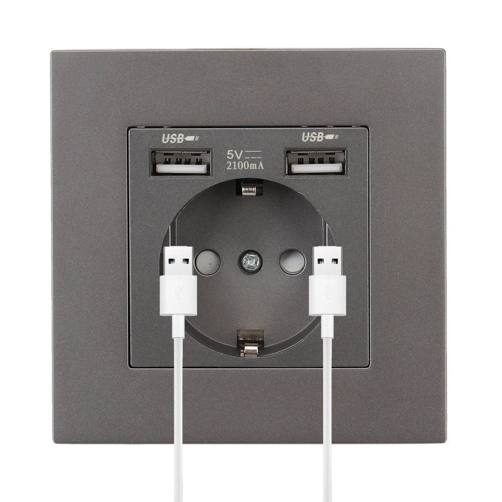 

Розетка сетевая с USB-портом, 5 В, 110 А, 250-в