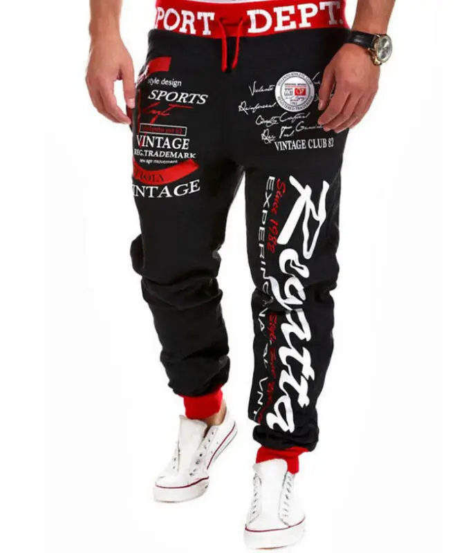 

Men Slim Fit Casual Tracksuit Joggers Gym Sports Long Pants Bottoms Trousers