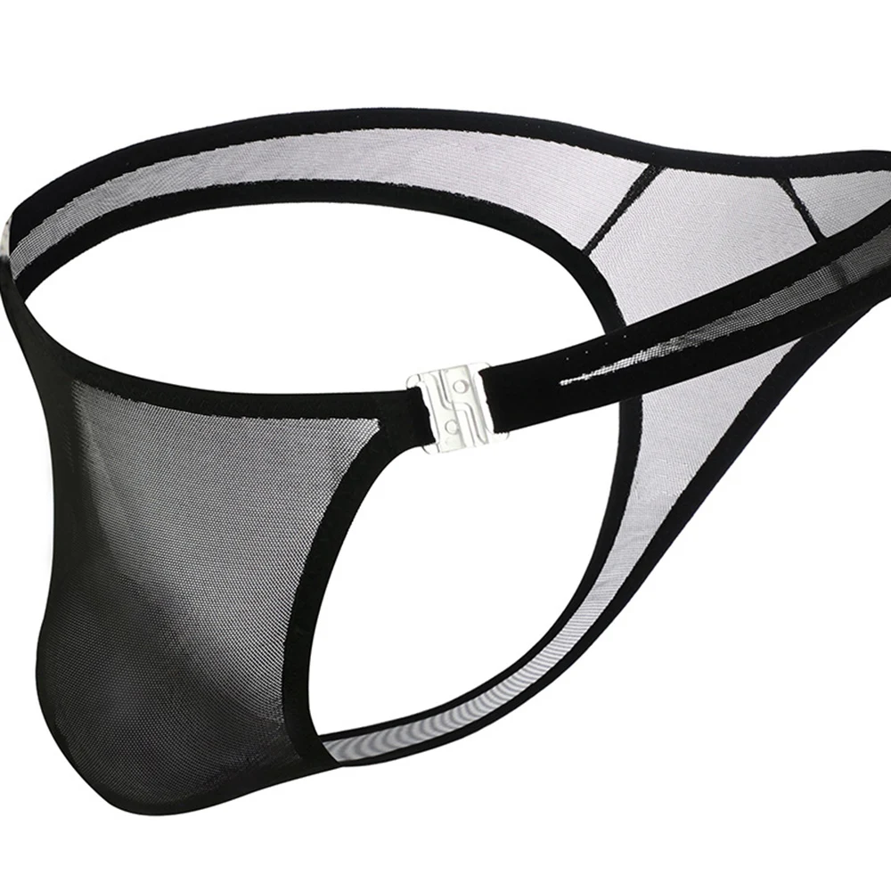 

Men's Sexy Underwear Low Rise Thong Breathable Briefs Button Panties Comfortable Knickers Male Sexy Lingerie