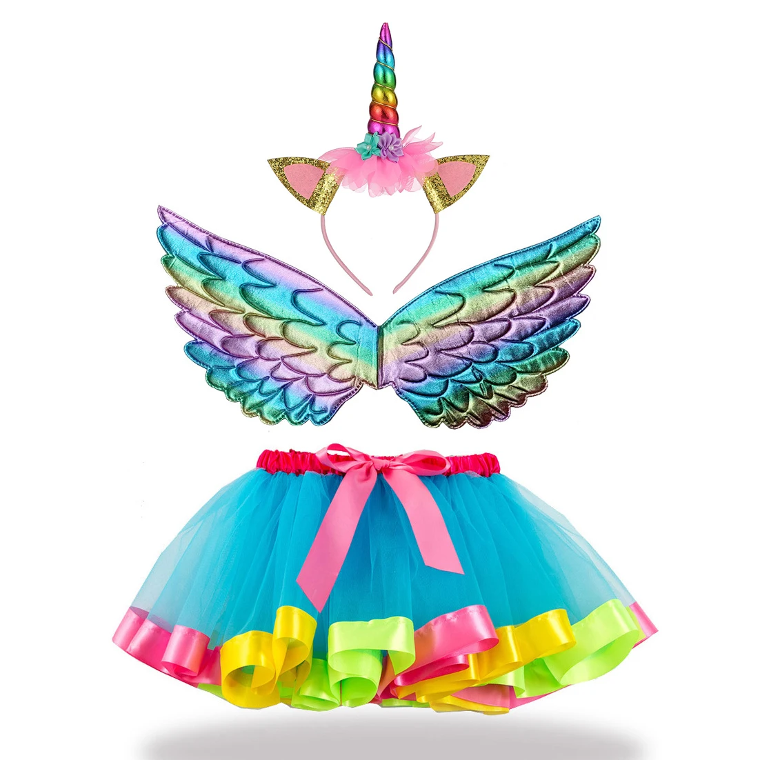 3pcs set 17 Модные детские комплекты одежды из 3 предметов, для Хеллоуина, карнавала, Рождества, платье принцессы костюмы для девочек Единорог нарядное платье год Детский костюм для вечеринок детская одежда - Цвет: 3pcs set 17