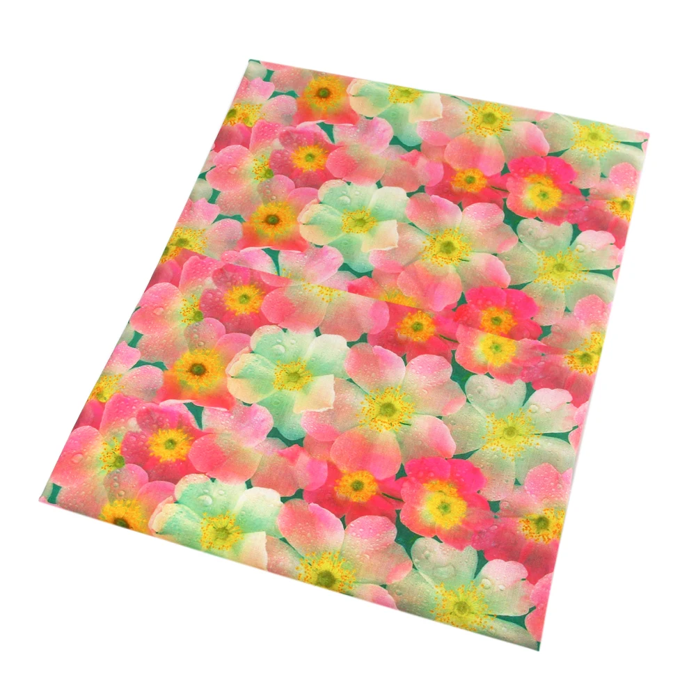 50*145 см Цветок Любовь Сердце Печатный полиэстер хлопчатобумажная ткань для шитья