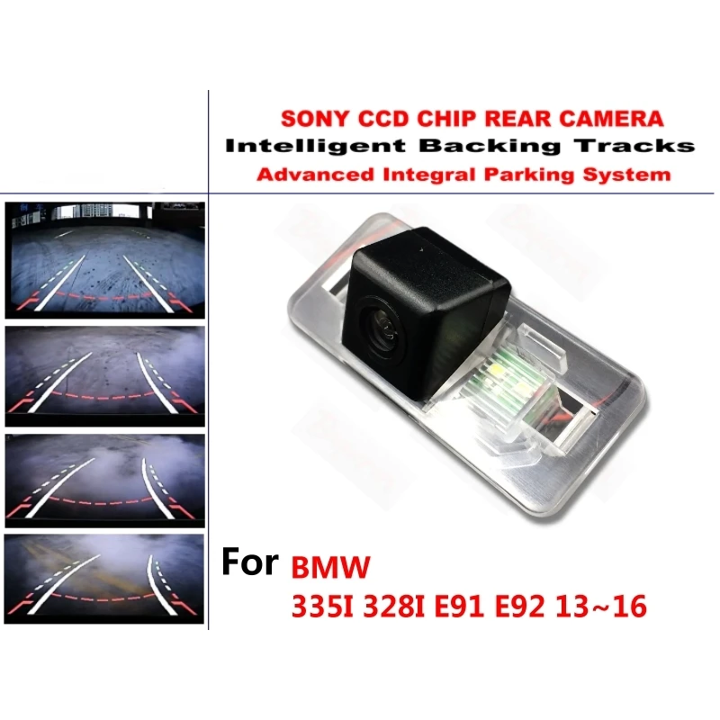 

for BMW 335I 328I E91 E92 13~16 CCD Intelligent Dynamic Trajectory Rear View Reverse Backup Tracks Camera Night Vision