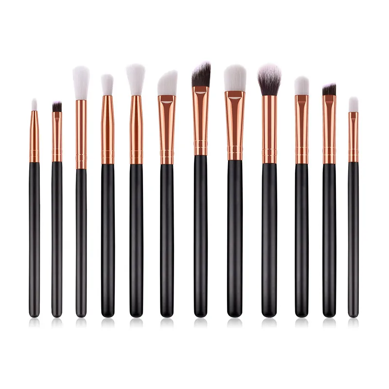 

12pcs/lot Professional Eyes Makeup Brushes Set 15CM Wood Handle Eyeshadow Eyebrow Eyeliner Blending Powder Smudge Brush