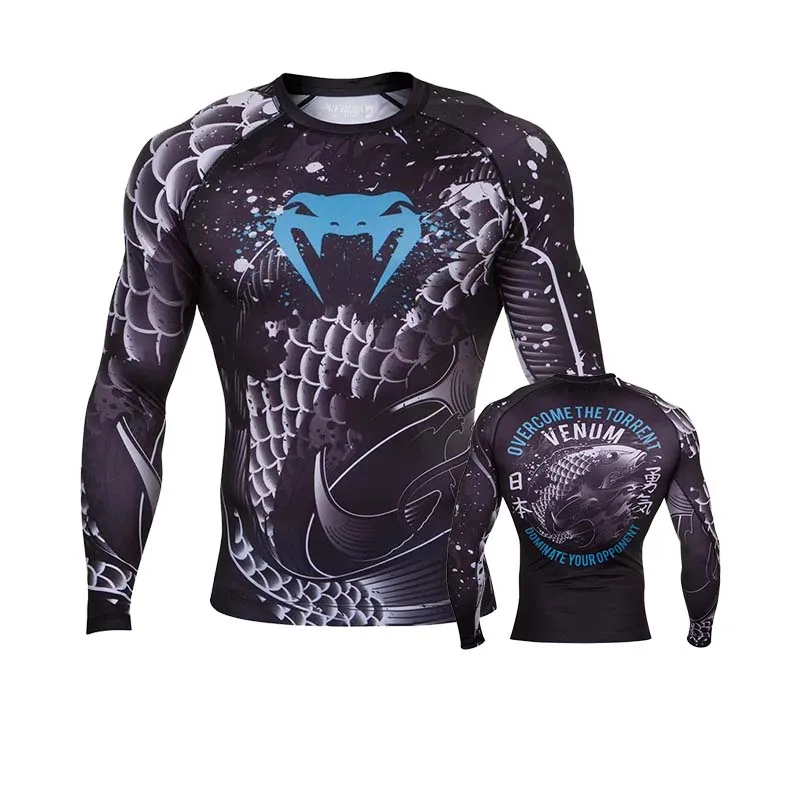 

Rashagurd Bjj MMA Sportsuit MMA Clothing T-shirts Long Sleeve Muay Thai Boxing Jerseys Fight Compression Sport Gym Clothes