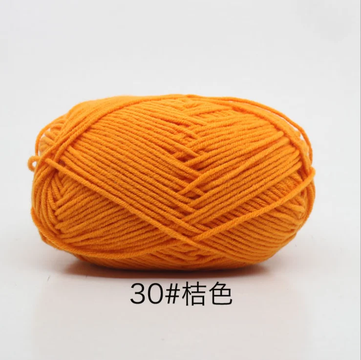 30 Mylb Skeins мягкие ручные вязаные детские крючки для вязания шерстью расчесывание хлопчатобумажная пряжа молочного цвета 4 Plys Hot 50 г/шт - Цвет: 30