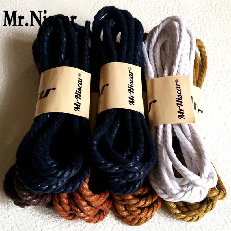 Mr. Niscar/5 пар, Круглый хлопковый, вощеный шнурок Пейсли, водонепроницаемые Вощеные шнурки для обуви, шнурки для обуви, шнурки для обуви