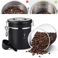 coffee canister with scoop airtight coffee container stainless steel storage canister set for coffee beans tea 22oz 660g