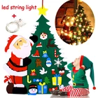 DIY ремесла, светодиодный войлочная Рождественская елка, игрушки, дверь, настенные украшения, искусственная Рождественская елка, детская игрушка, Рождественское украшение для вечеринки, домашняя игрушка