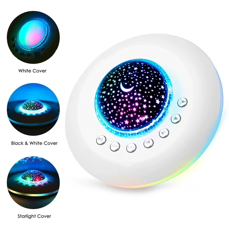 

White Noise Flying Saucer Sleep Instrument Starry Sky Projection Lamp Romantic Dreamy Infant Sleeping Night Light