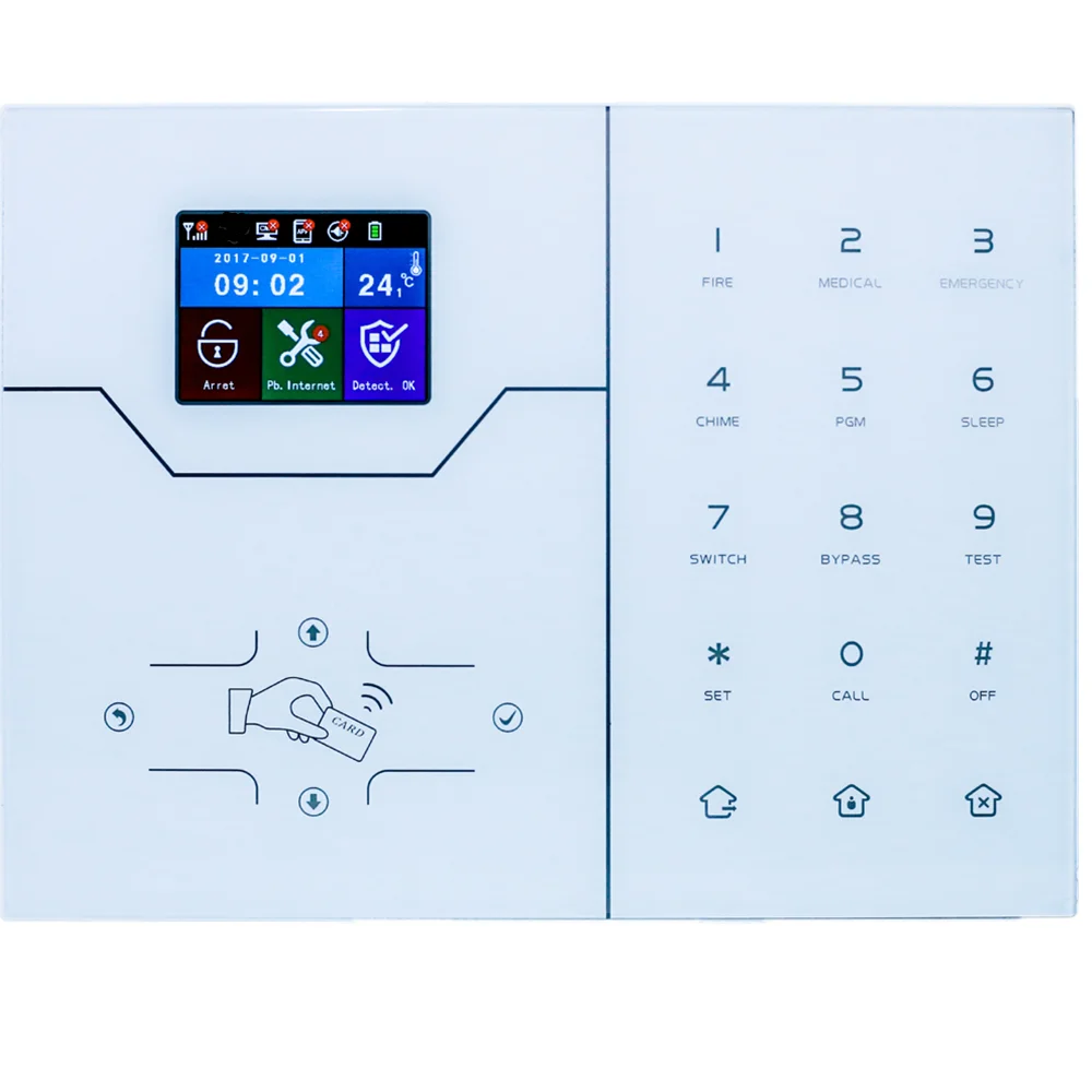 Беспроводной текст на французском языке меню TCP IP сигнализации Системы GPRS GSM