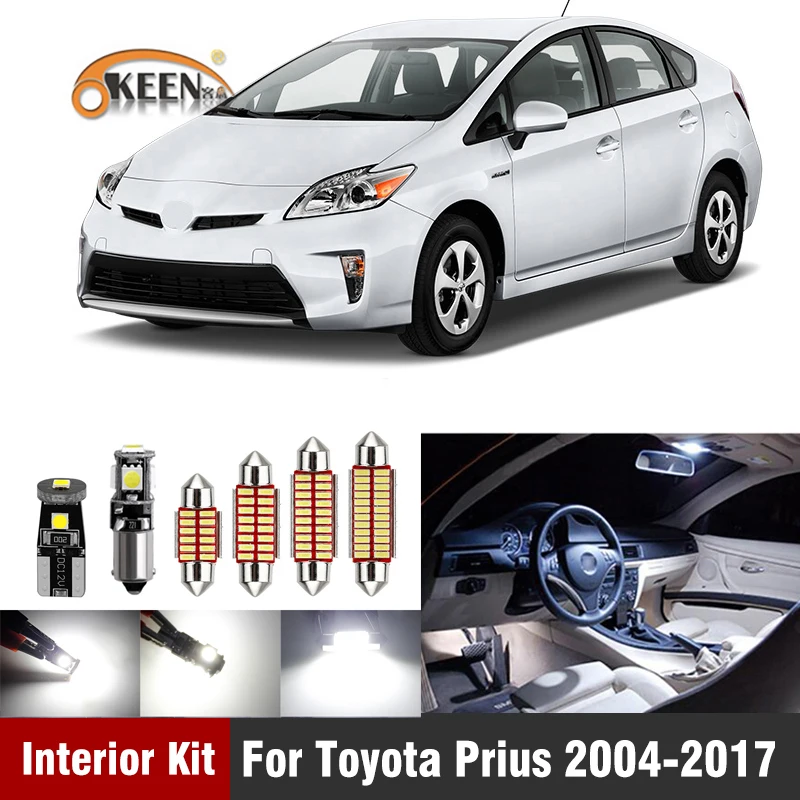11 шт. белые светодиодные с Canbus ксеноновая лампа для Toyota Prius 2004 2017 автомобильные