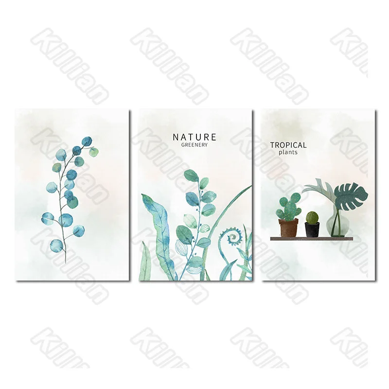 

Minimalism Style Tropical Plants Poster Frameless Residential Bedroom Decoration Living Room Natural Canvas Painting Hd Print