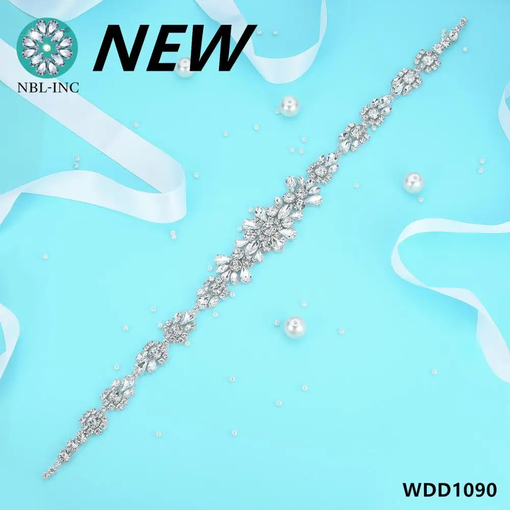 (1 шт.) серебряные свадебные хрустальные стразы аппликация пояс свадебное