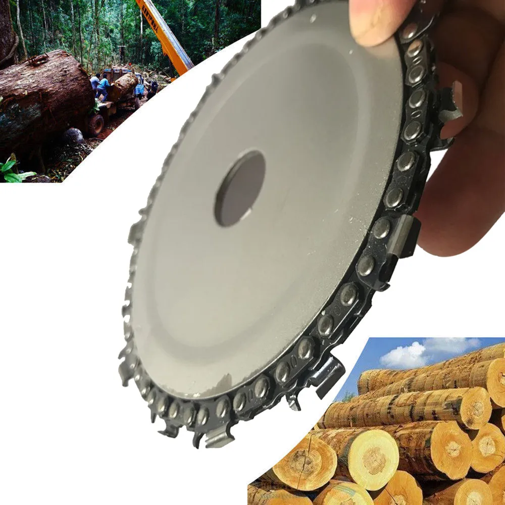 2w#Wood Carving Disk 5 In Grinder Disc Chain Woodworking Saw Blade Cutting Wood Slotted For Angle Grinde#25 |